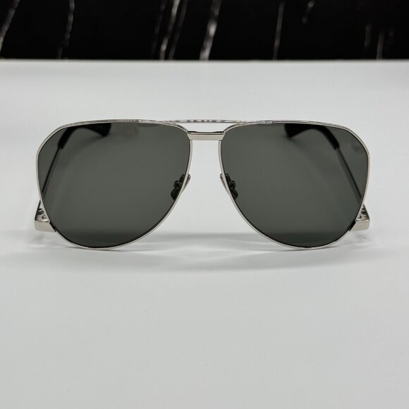 NEW SAINT LAURENT SL690 DUST 002 SUNGLASSES MEN SILVER EYEWEAR SL 690 DUST 002 - Picture 4 of 15